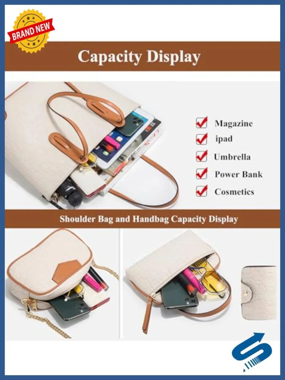 Retro Embossed Tote Handbag Set with Card Purse - 4-in-1 Faux Leather Purse for